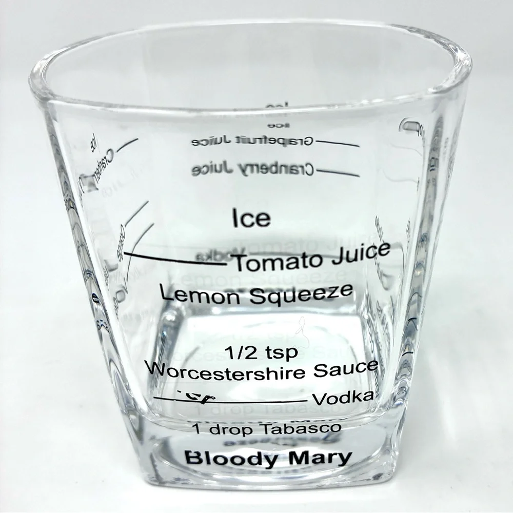 Unbranded Bartending Glasses Drink Recipes Set of 3 Clear Glass Barware Cocktail